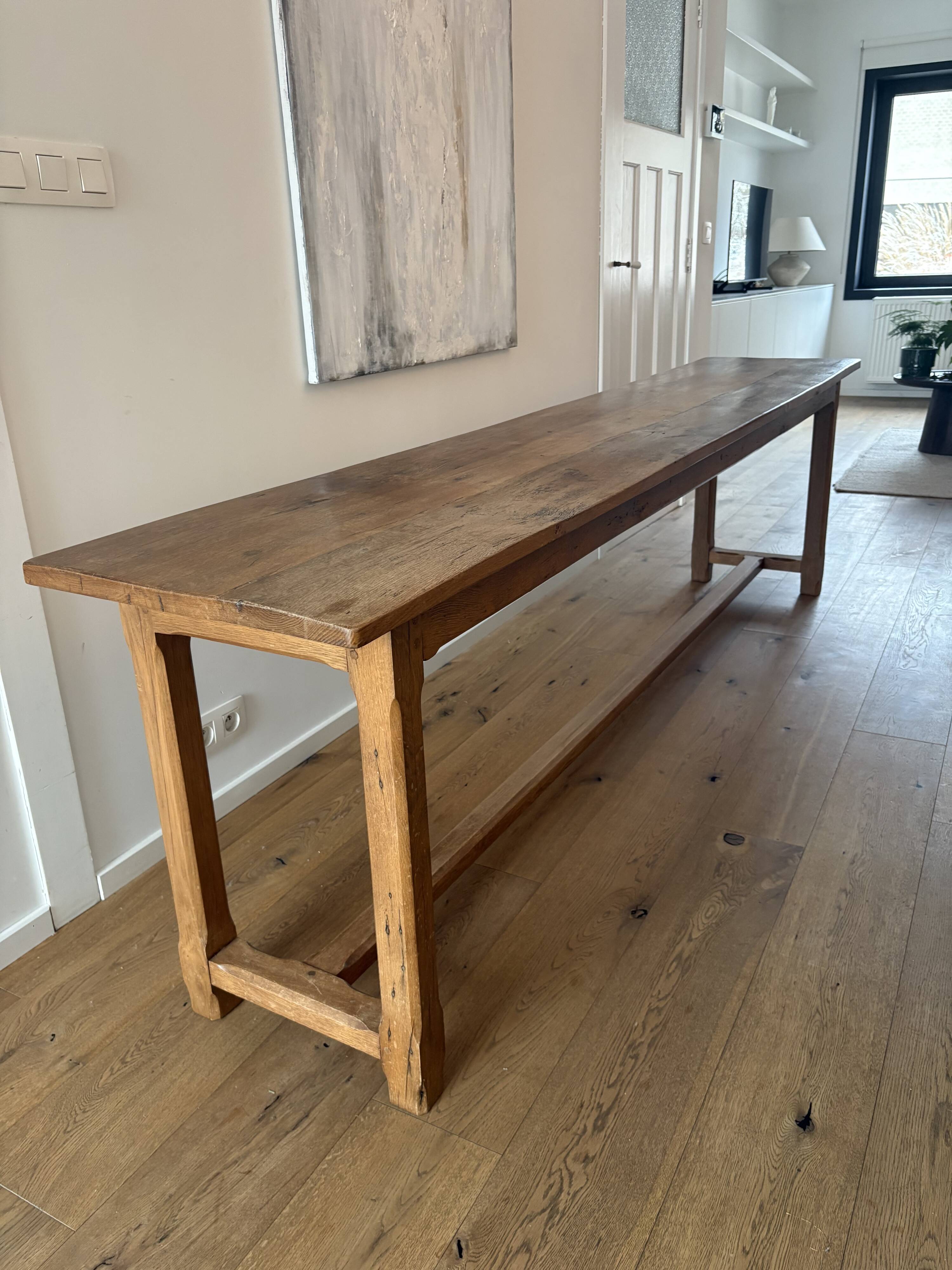 Console table "campaign" solid oak