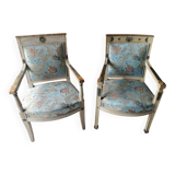 Set of two Louis XVI / Directoire armchairs