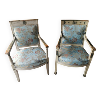 Set of two Louis XVI / Directoire armchairs
