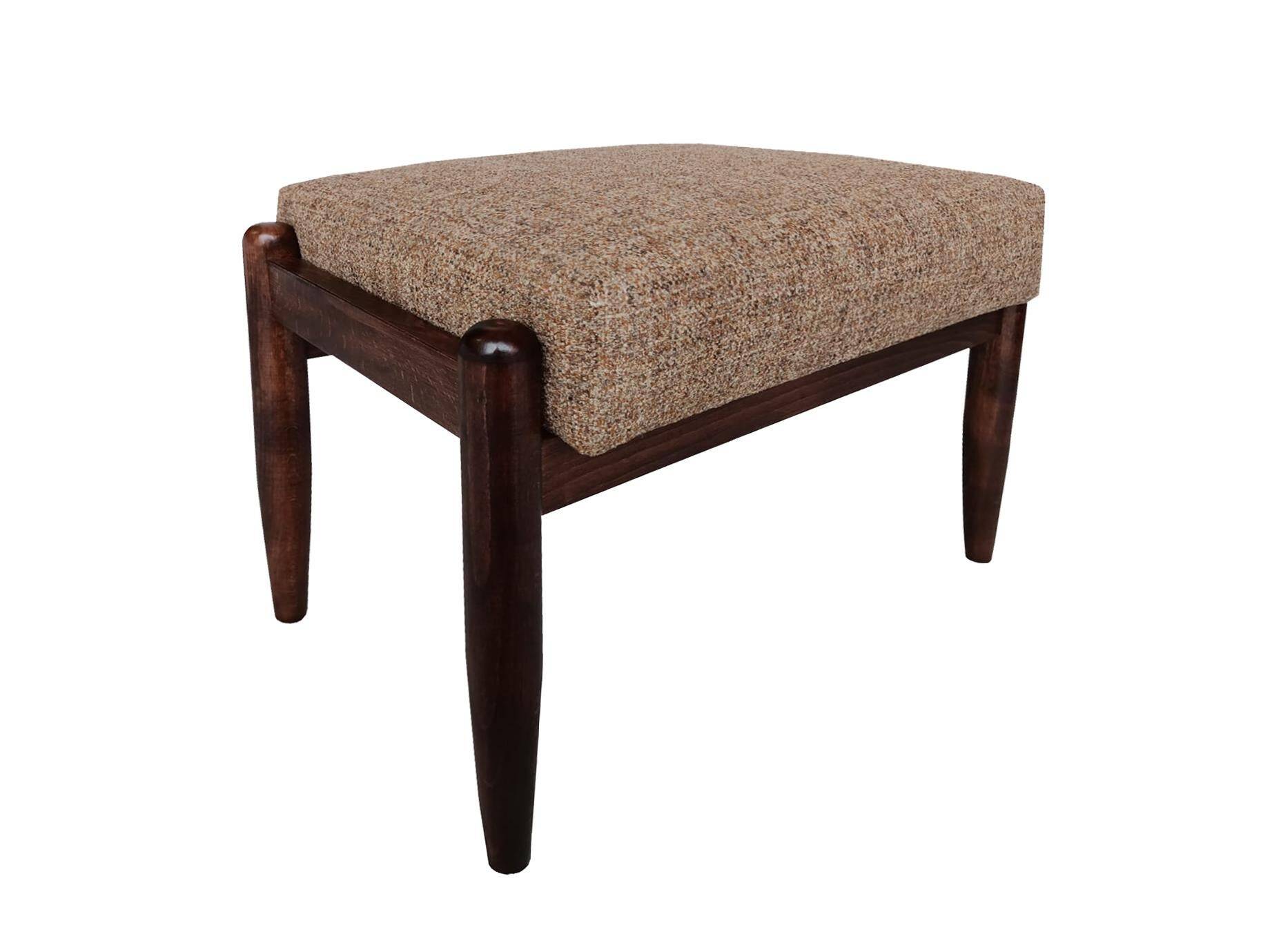 Vintage beige mixed stool from the mid-20th century, Edmund Homa, Europe, 1960.