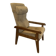 Vintage reclining armchair in wood and fabric – 1960s/70s