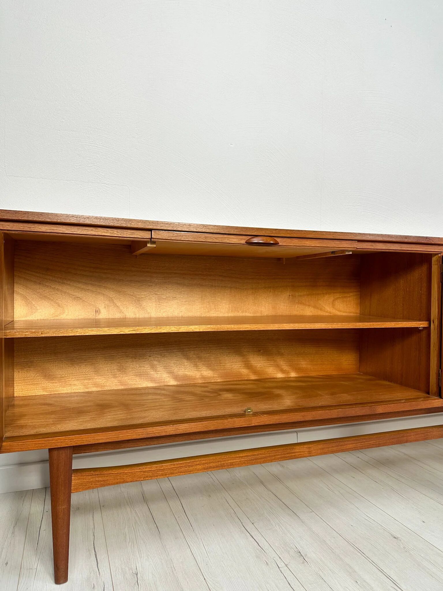 1960s Vintage Large Minimalistic Mid-Century Teak Sideboard