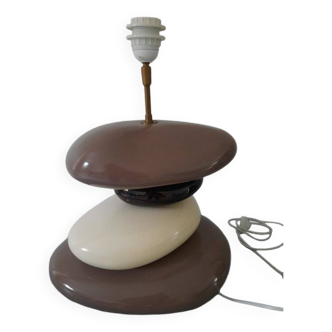 Ceramic stacked pebble lamp