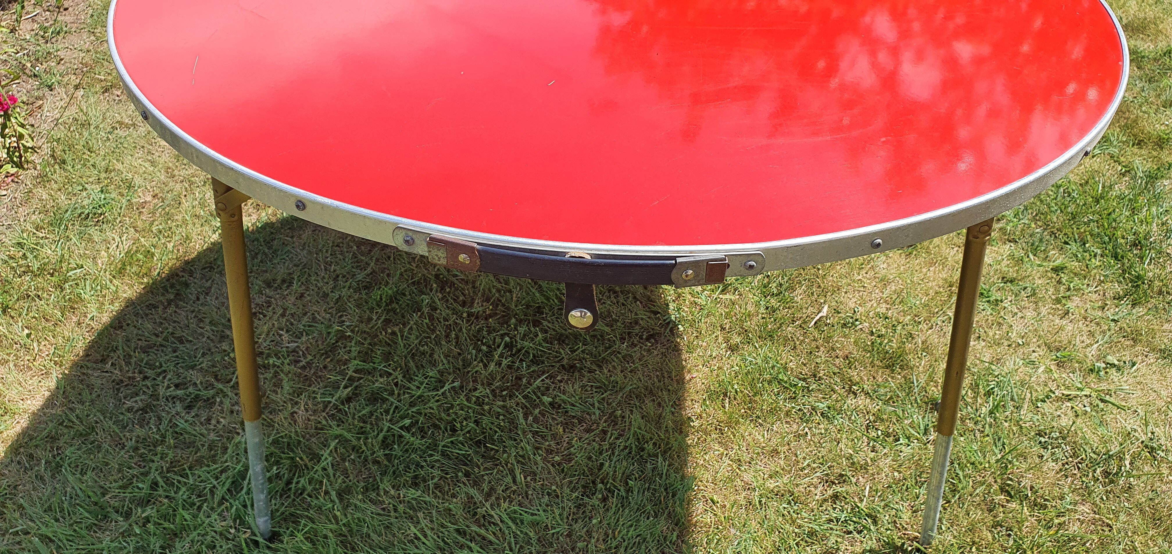 Vintage oval camping table. 1950s.