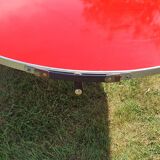 Vintage oval camping table. 1950s.