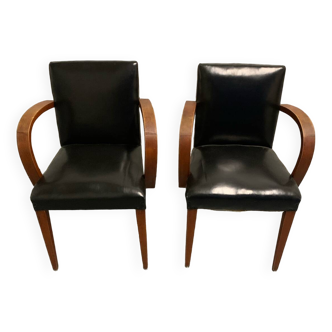 Pair of bridge armchairs