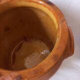 Old glazed terracotta pot