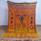 Vintage berber carpet orange 254 x 161 cm