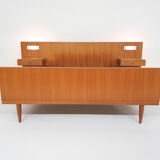 Scandinavian modern teak bed, Denmark 1950's