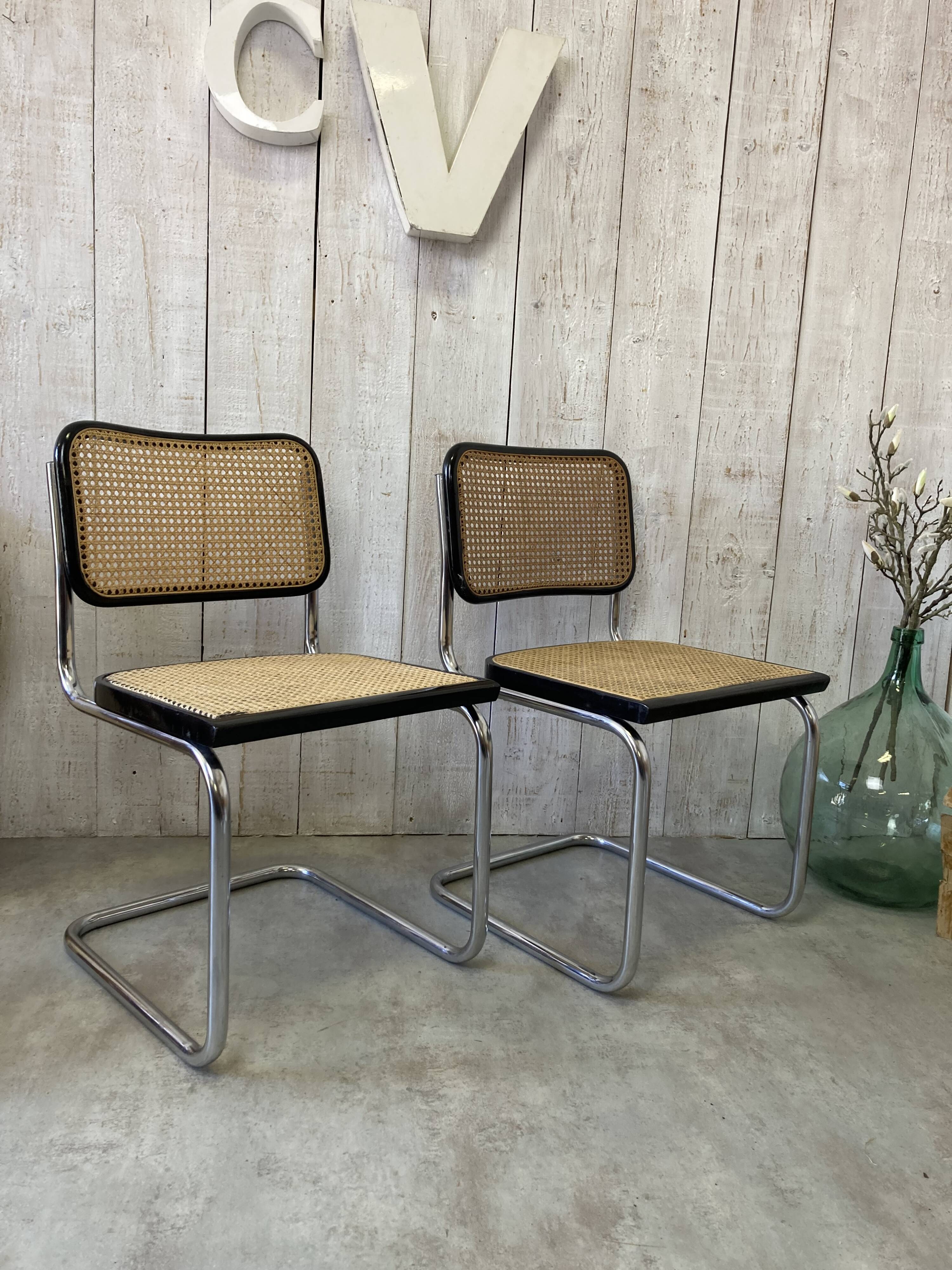 Pair of B32 chairs by Marcel Breuer