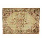 Anatolian handmade vintage rug 253 cm x 181 cm
