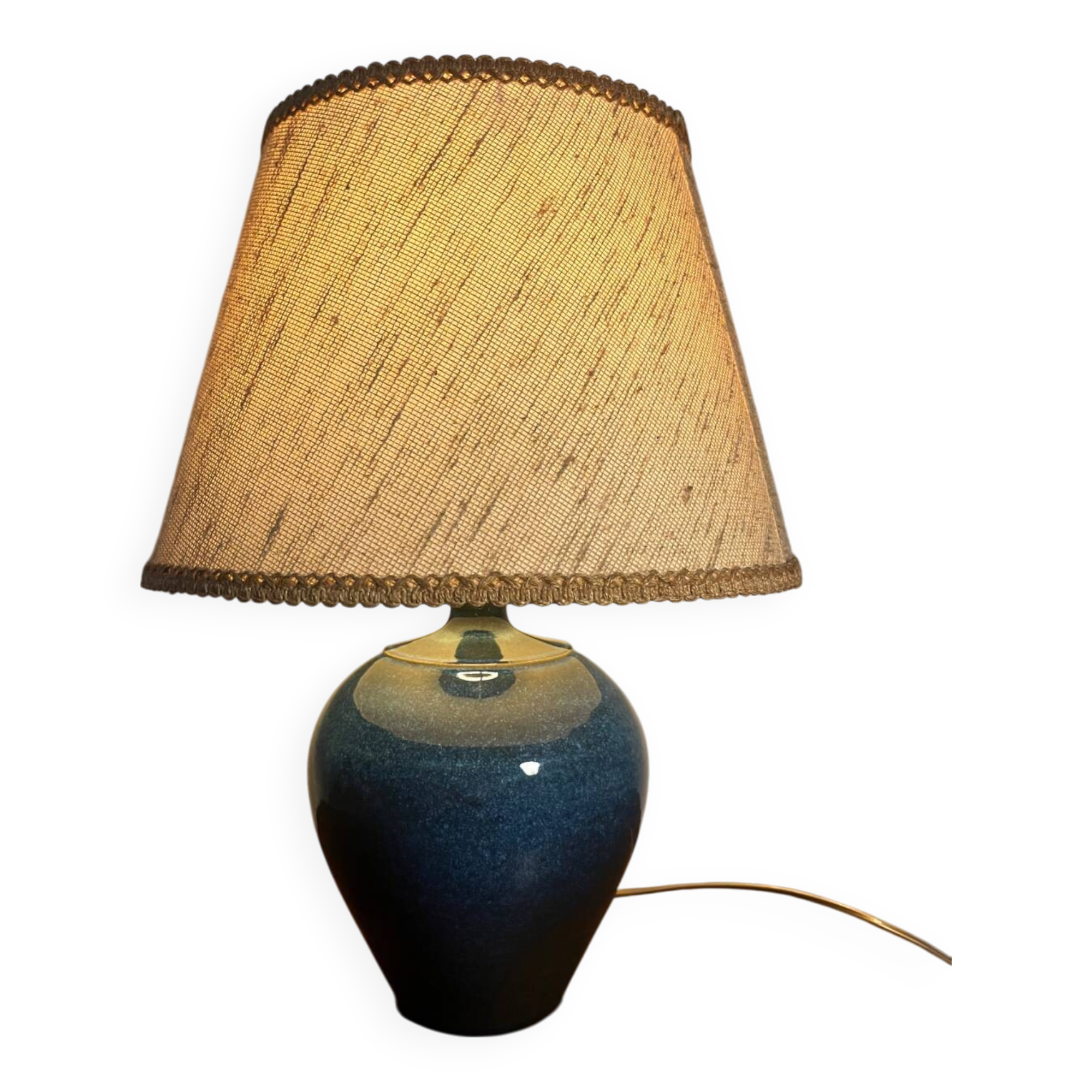 Lampe à poser en céramique craquelée année 70