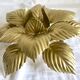 Wall lamp or ceiling lamp golden flower