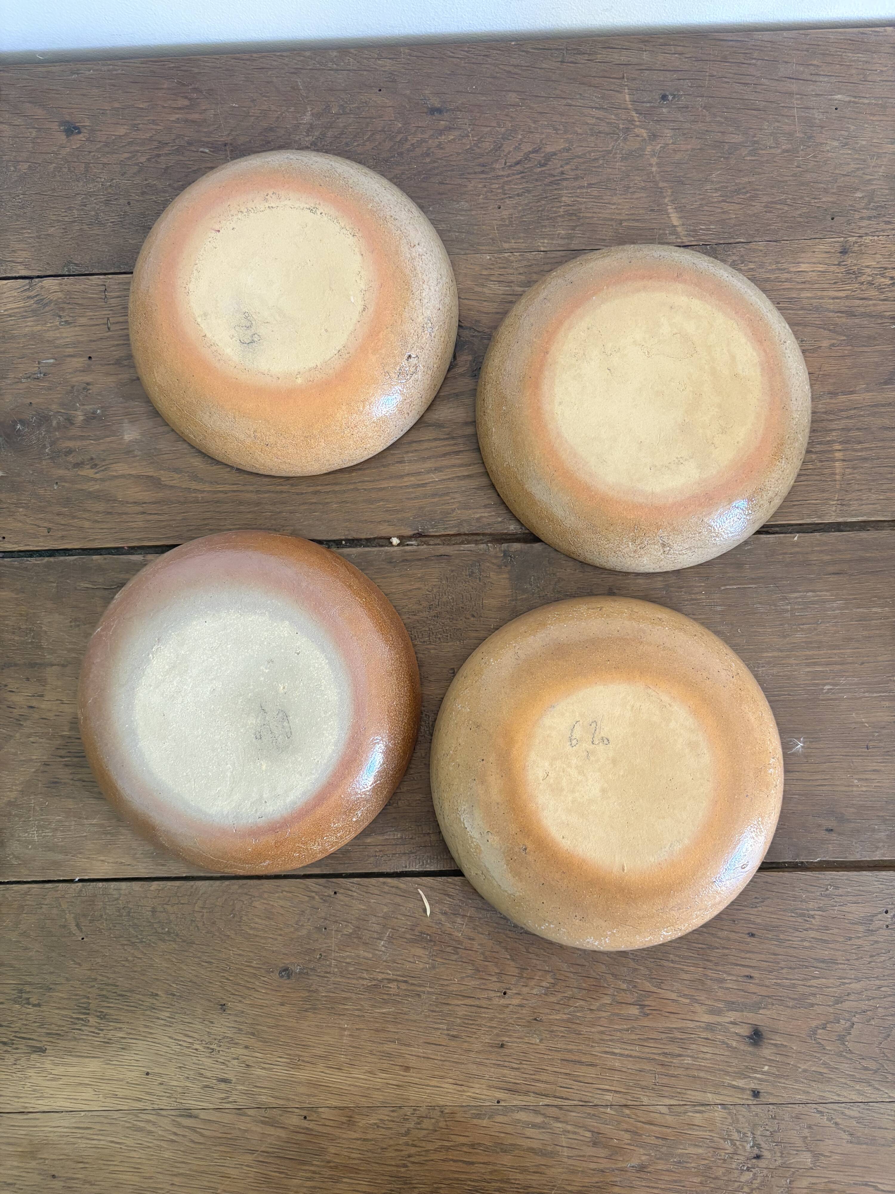 Vintage french stoneware ceramics set – mineral earth