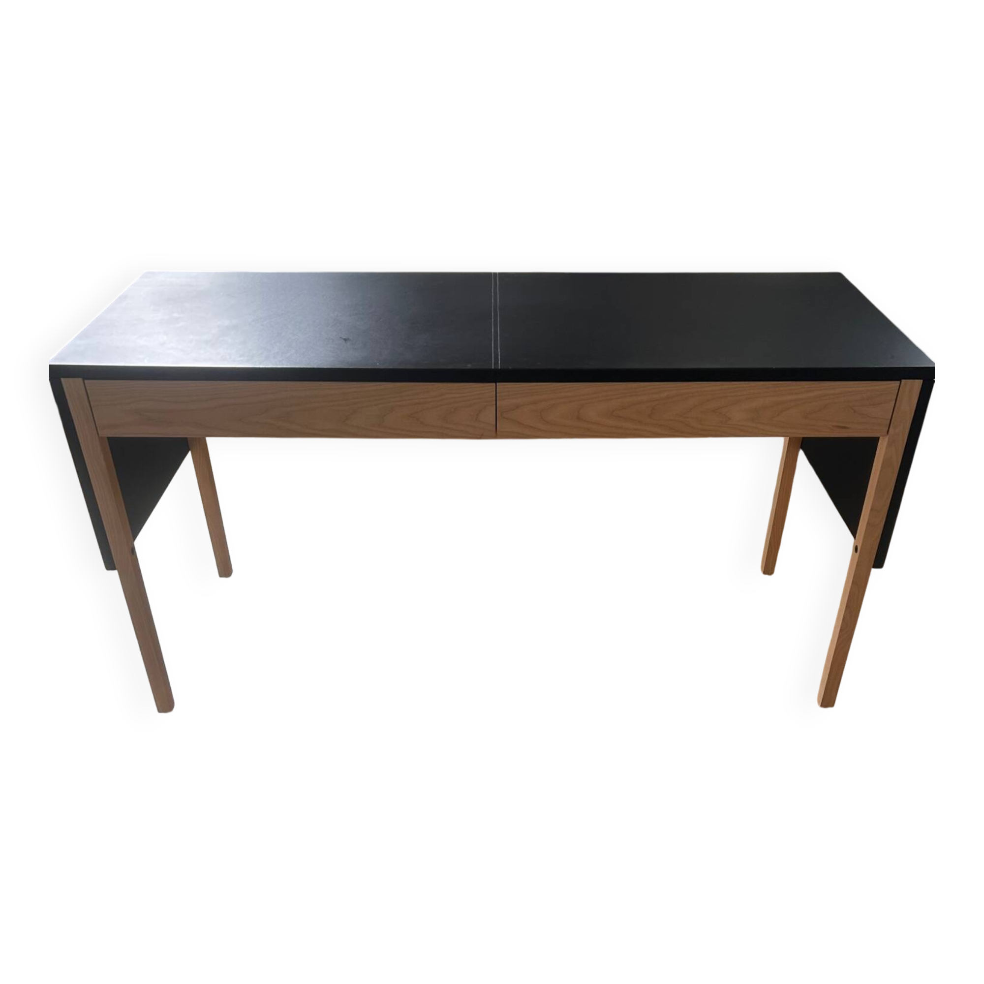 Leather draped desk