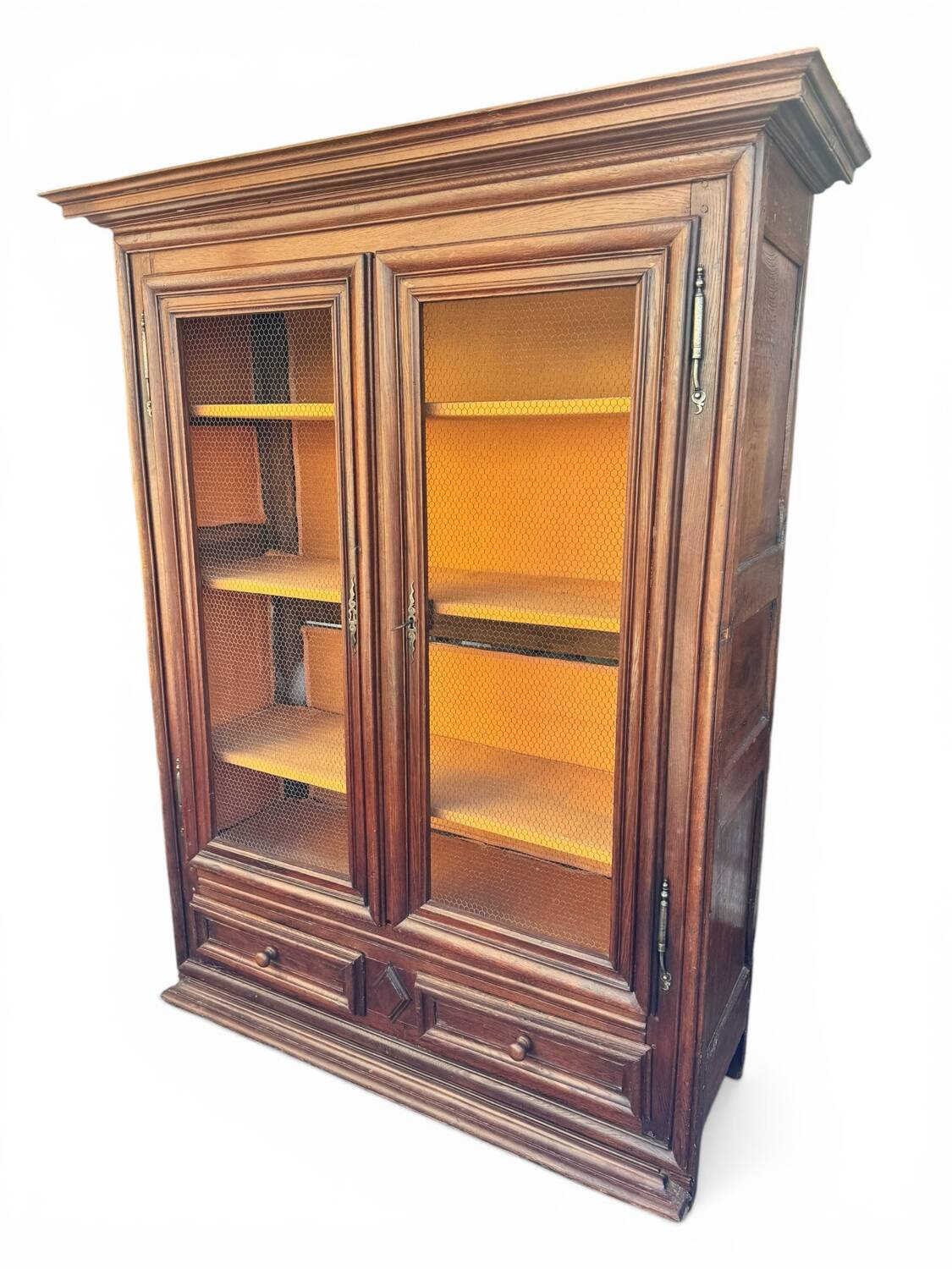 Wrought-iron library from the Louis XIII - Louis XIV period, oak, 17th century.