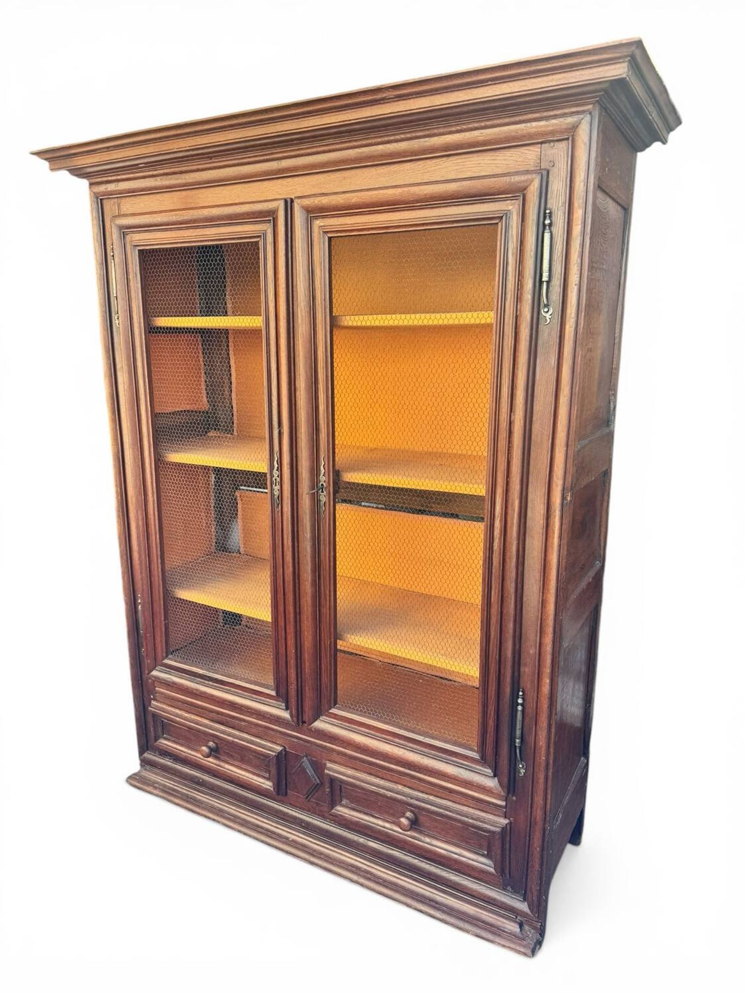 Wrought-iron library from the Louis XIII - Louis XIV period, oak, 17th century.