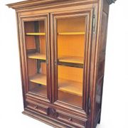 Wrought-iron library from the Louis XIII - Louis XIV period, oak, 17th century.