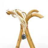 4-light rattan and rope pendant light, 1960-1970.