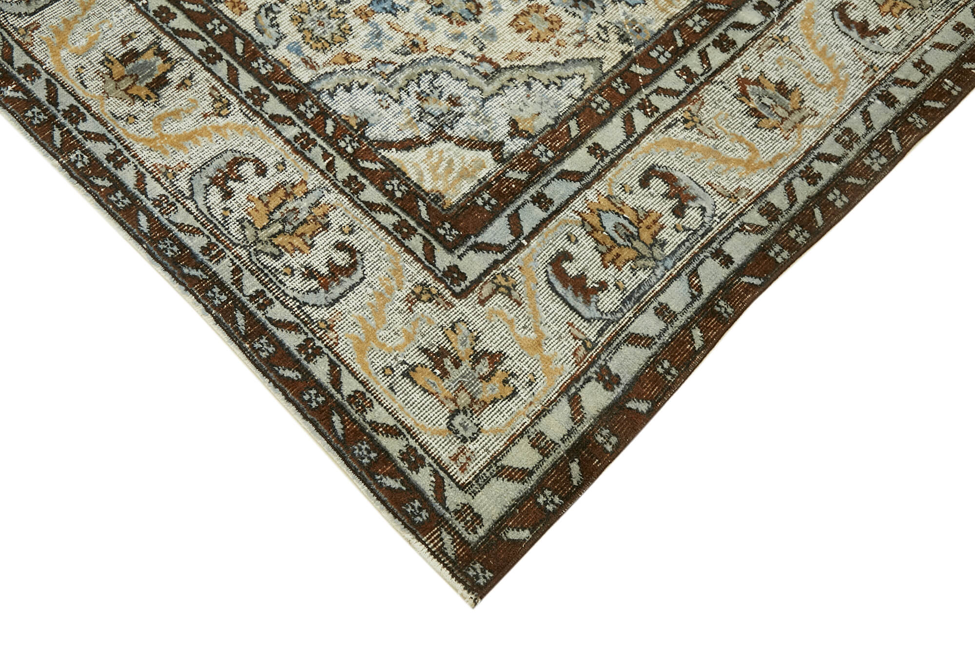 Handmade contemporary oriental 1970s 211 cm x 287 cm blue carpet