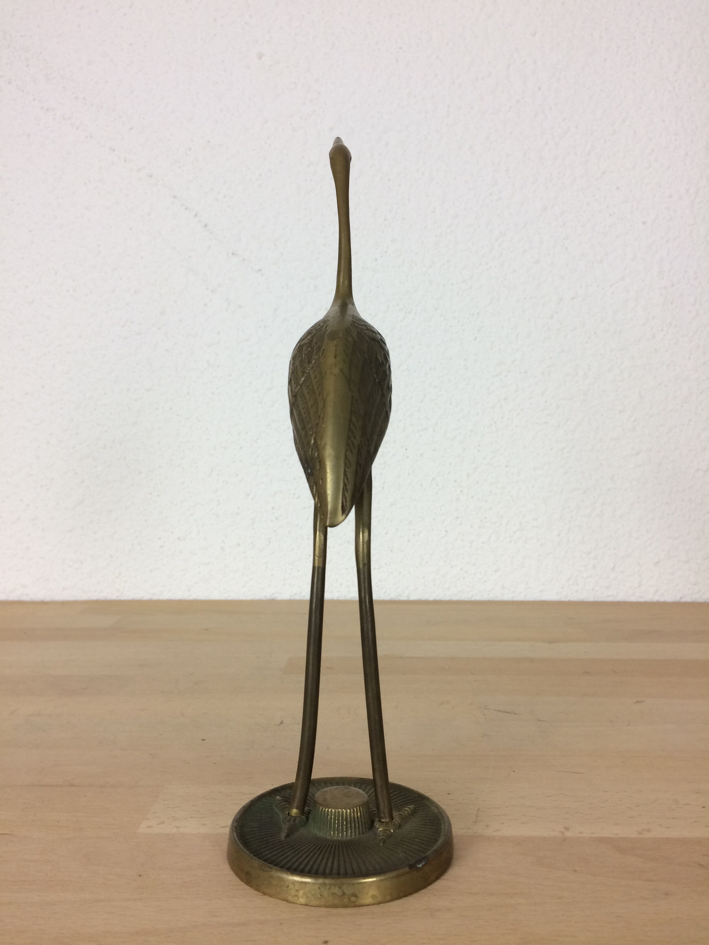 Brass heron 28 cm