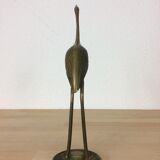 Brass heron 28 cm