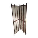 folding screen in wood and fabric