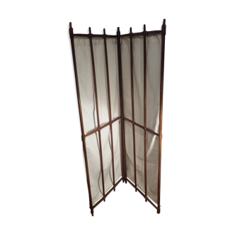 folding screen in wood and fabric