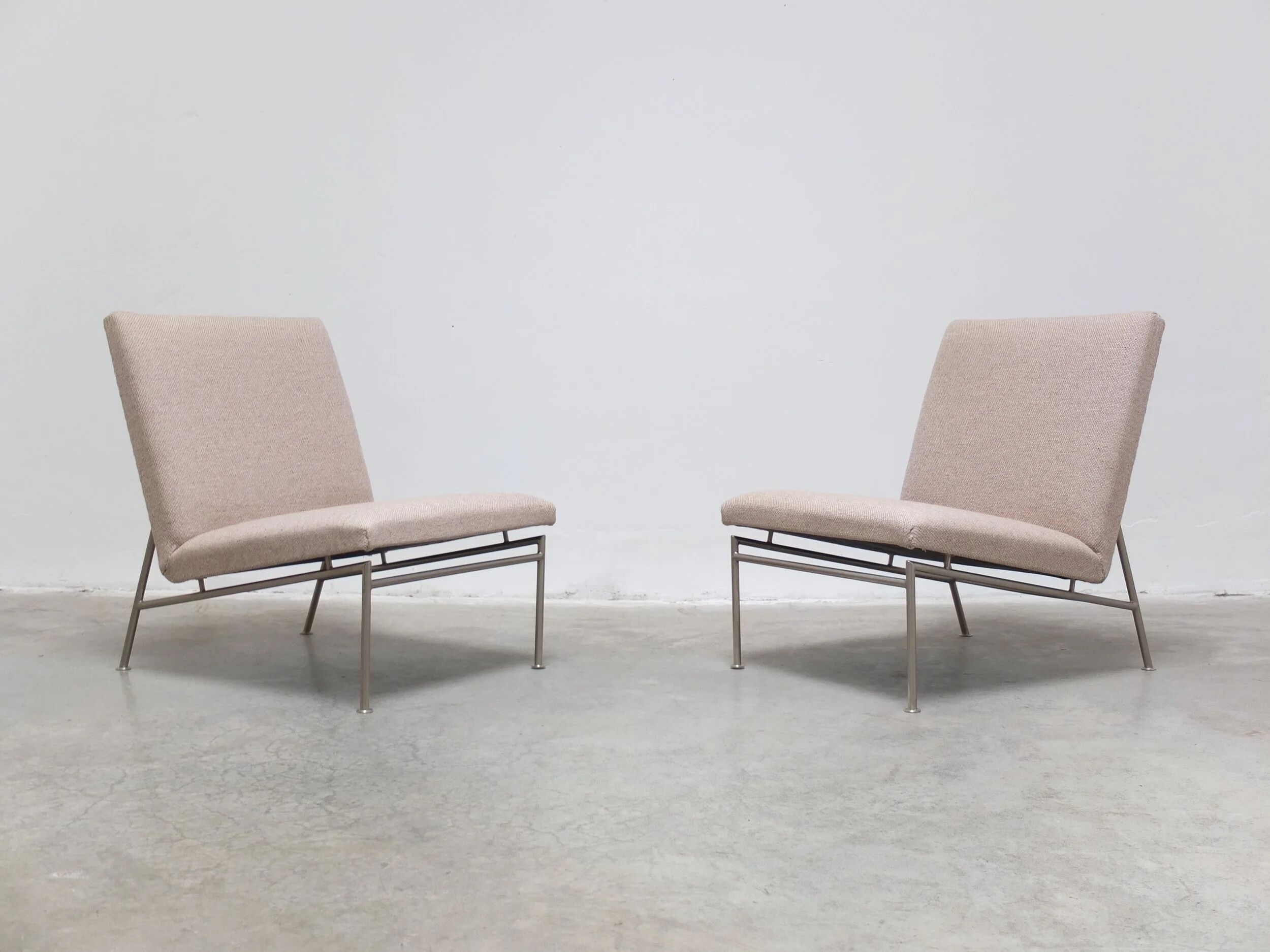 Rare 'Square Line' easy chairs by Kho Liang Ie for Artifort, 1958