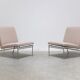 Rare 'Square Line' easy chairs by Kho Liang Ie for Artifort, 1958