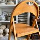 Light wooden folding chair