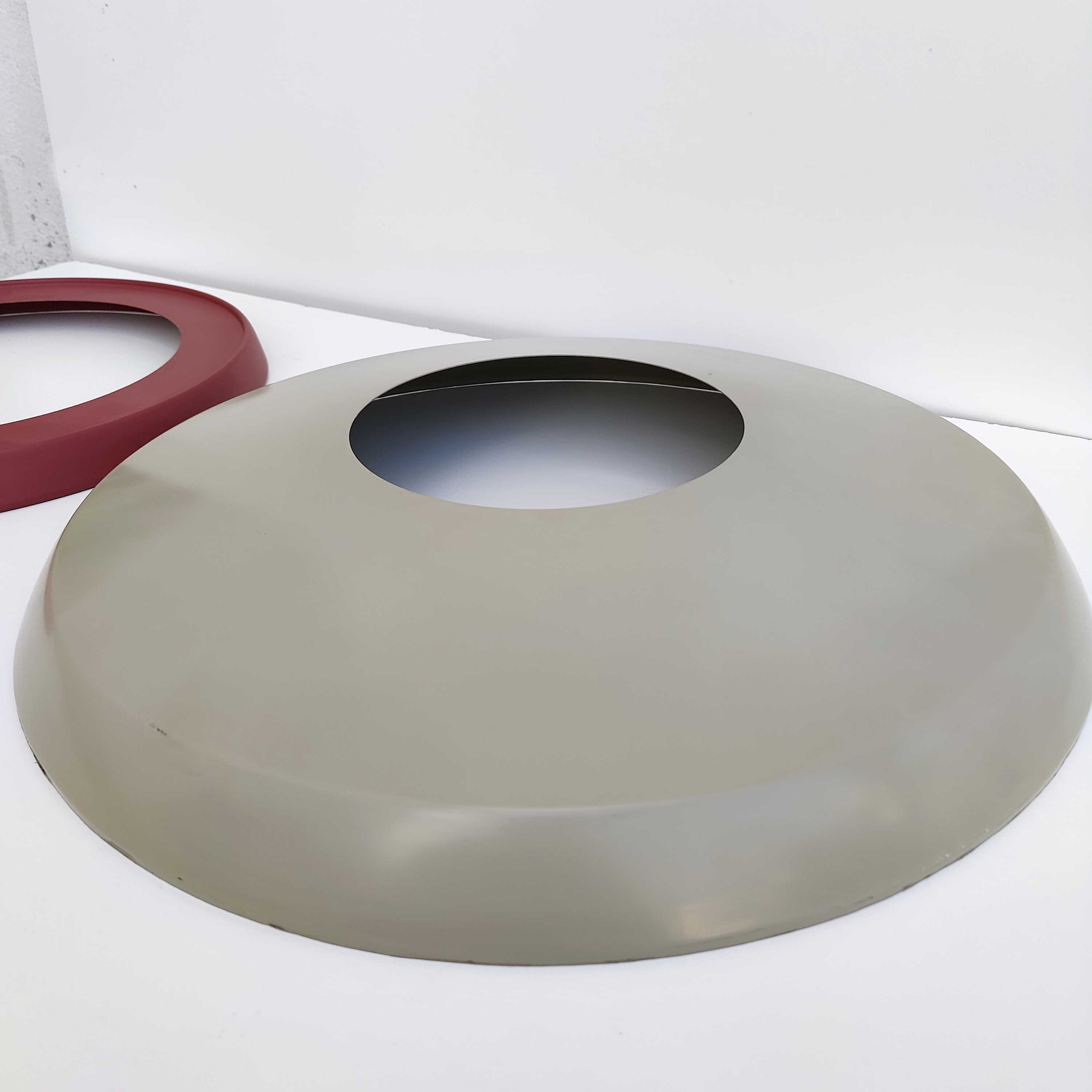 Ceiling lamp opaline glass and metal space age