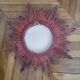 Mirror sun in wood gold and silver 64.5 x 64.5 cm