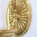 Pair of Gilt Bronze Wall Lamps, Directoire Style, Lucien Gau