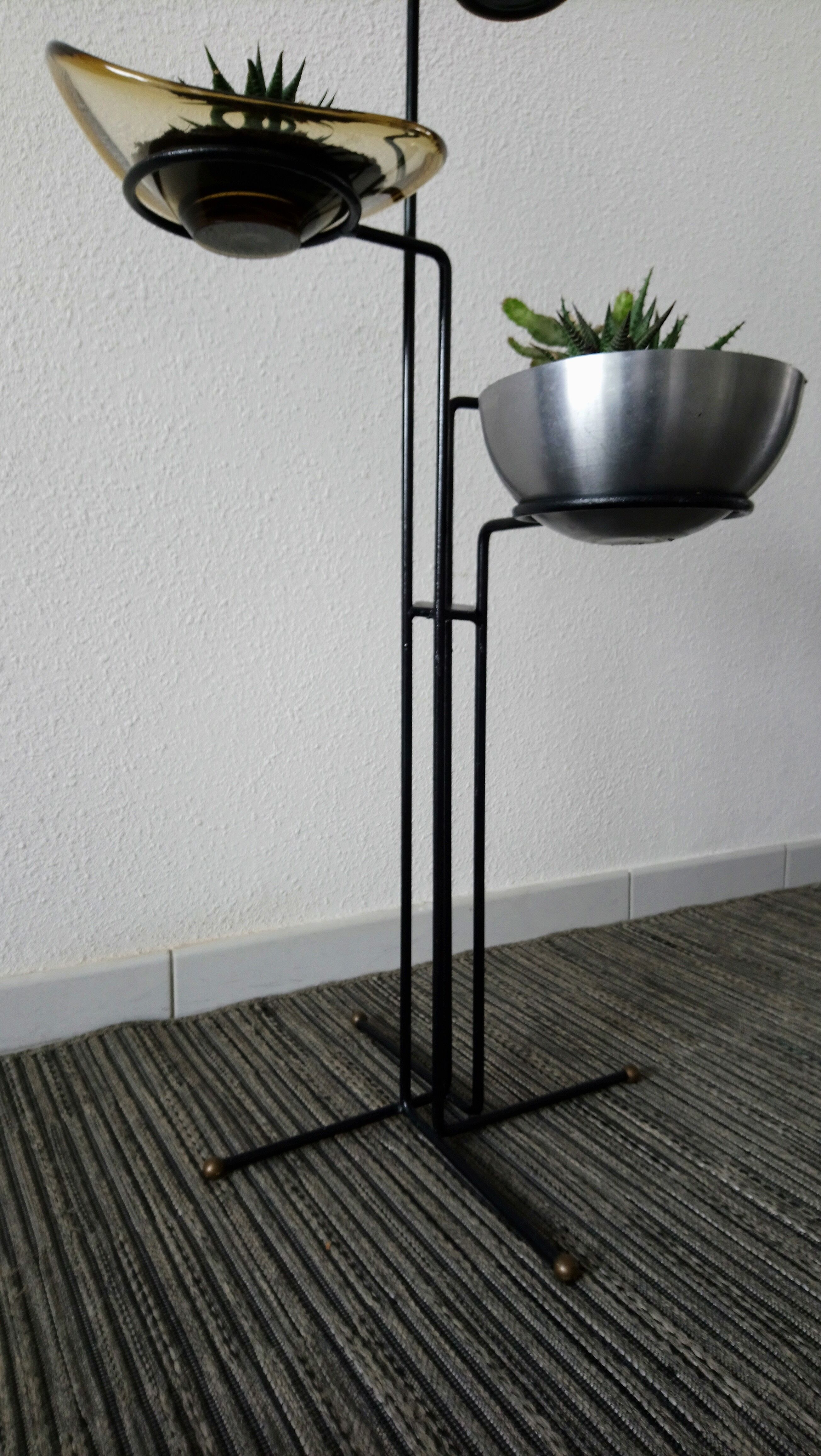 Black iron plant rack 50s