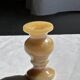 Small vintage candle holder in yellow onyx, H10 D5.5.