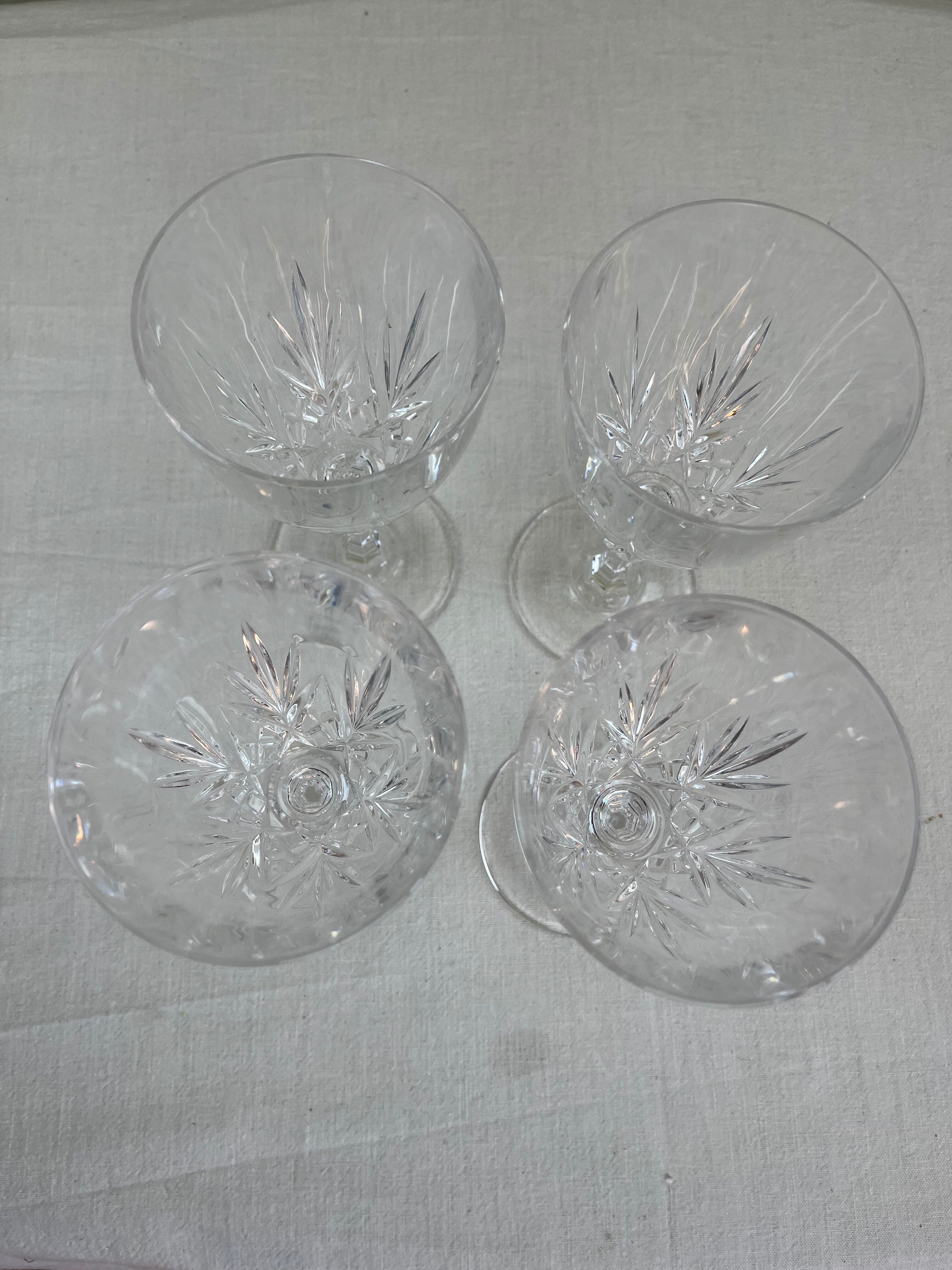 Cut crystal glasses