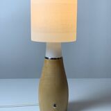 Scandinavian space age teak and opaline table lamp, Sweden