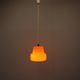 Vintage orange glass pendant lamp, Czechoslovakia, circa 1970.