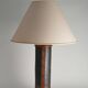 Mid-Century Modern Aztec Motif Hand Tooled Leather Table Lamp