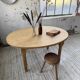 Oval farmhouse table oak 1960