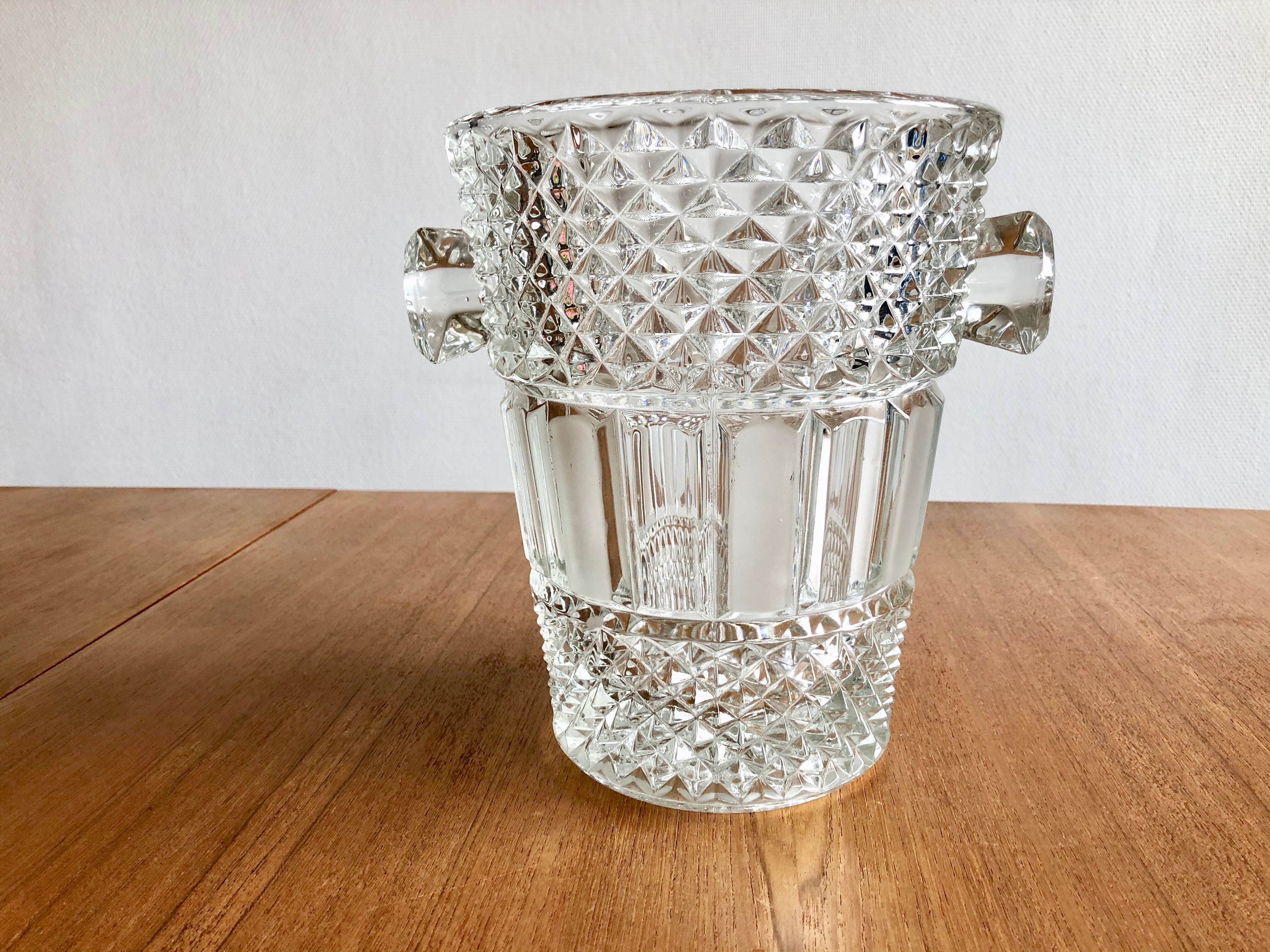Czechoslovakia crystal champagne bucket