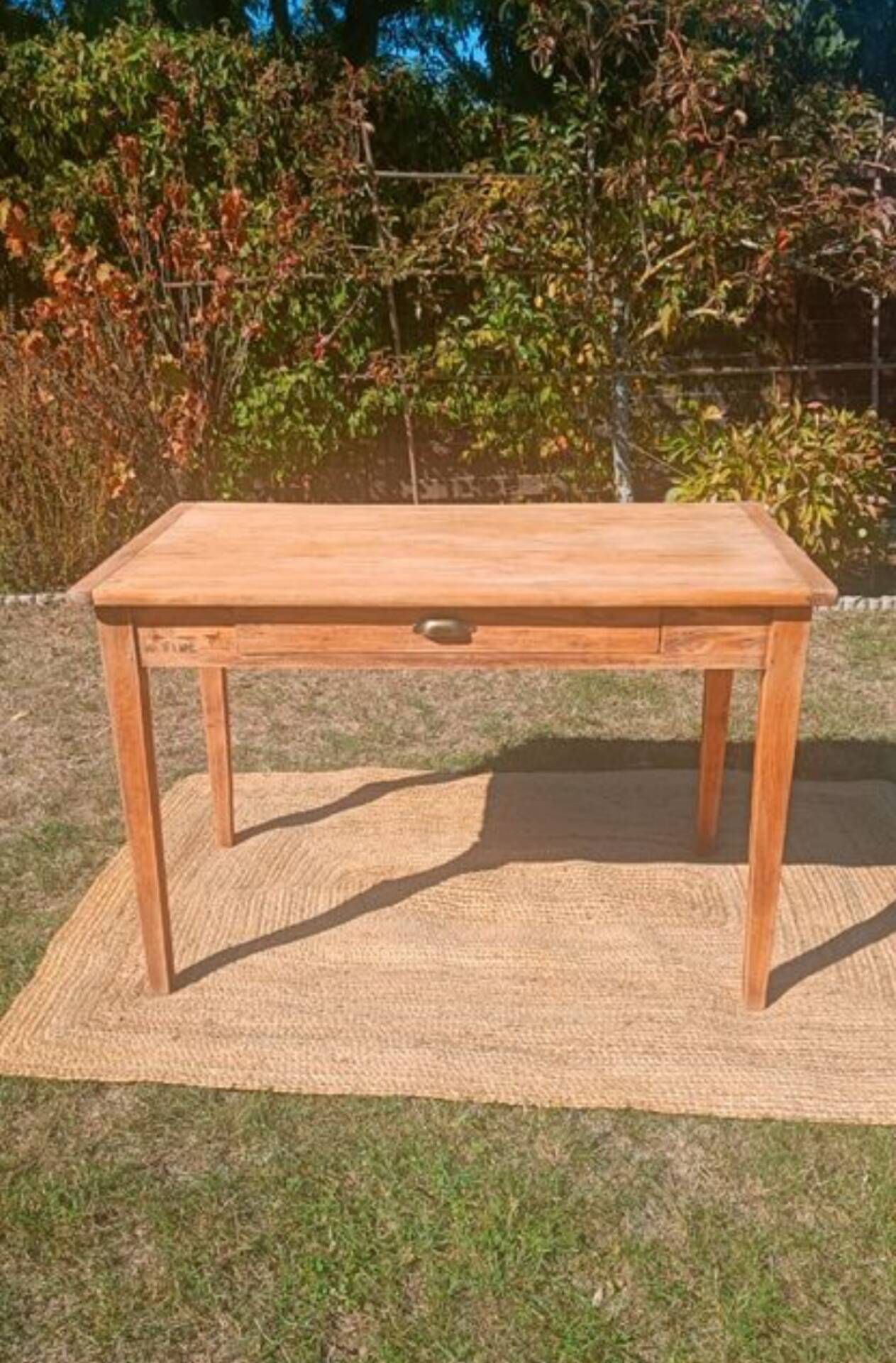 Old wooden table with drawer – Vintage desk
