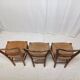 Lot de 3 anciennes chaises Vintage