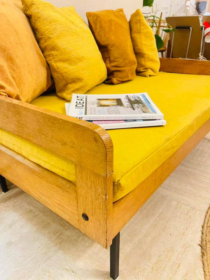 Transformable vintage 1960s bench – Daybed