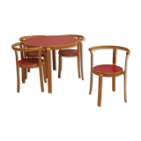 Set table and 4 chairs "8000 series" , Magnus Olesen, 1980