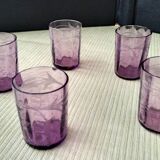 5 Verres gobelet à liqueur anciens  Décor gravé