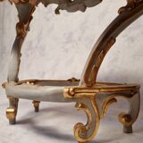 Console de style louis xv sur quatre pieds - bois laqué - 19ème