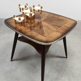 Vintage fifties wooden side table 'Art deco style'