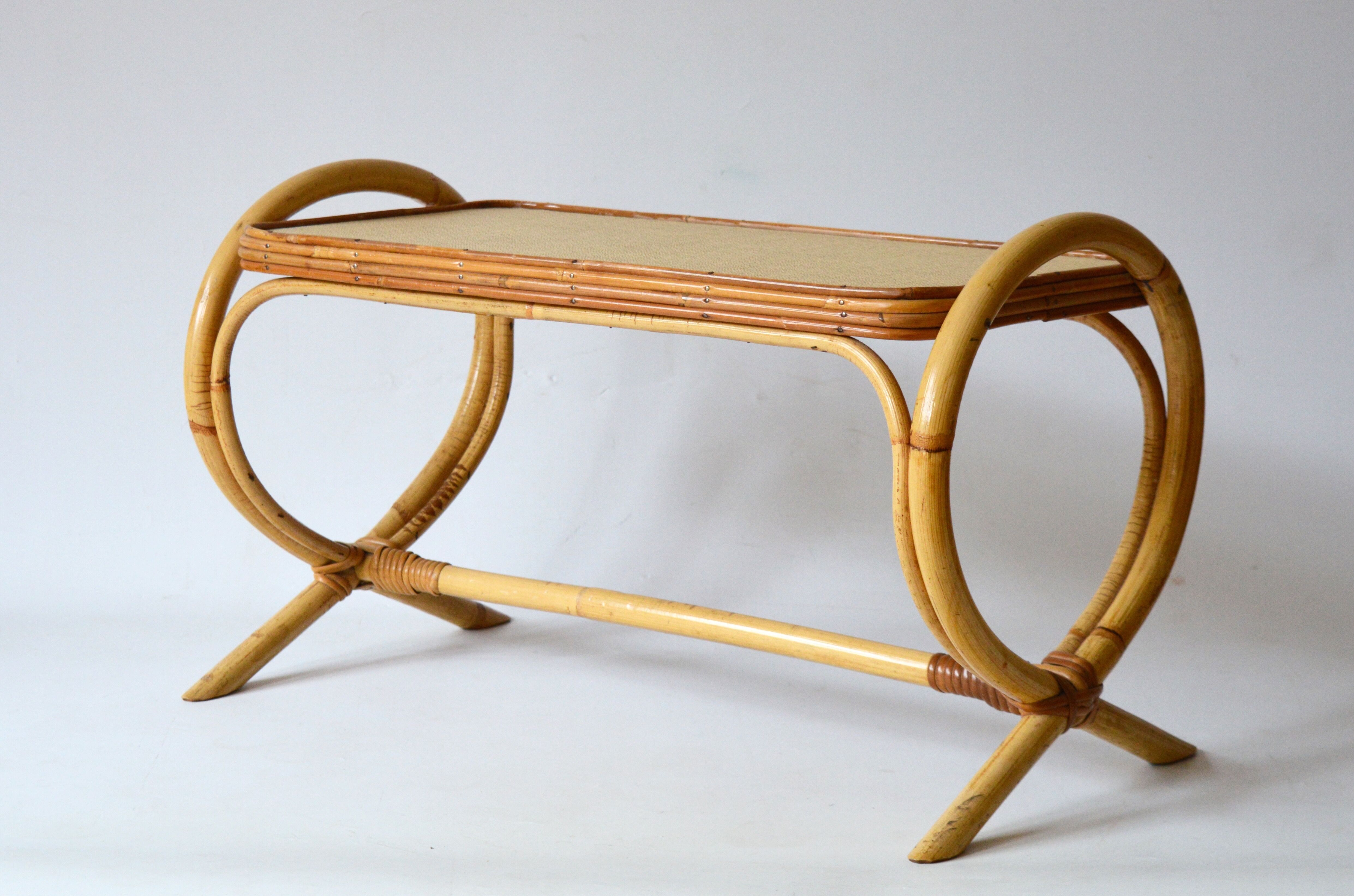 Rattan coffee table